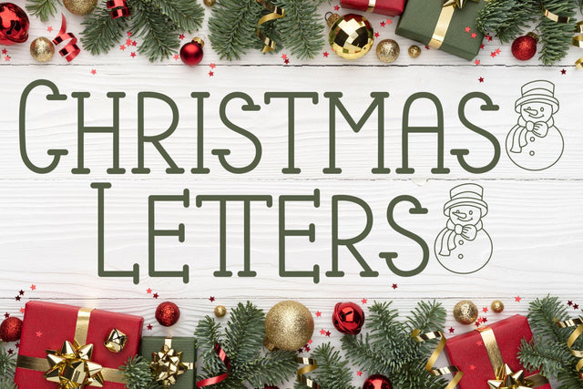 Christmas Letters Font AEN Creative Store 