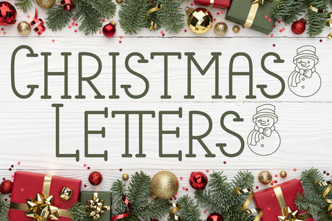Christmas Letters Font AEN Creative Store 
