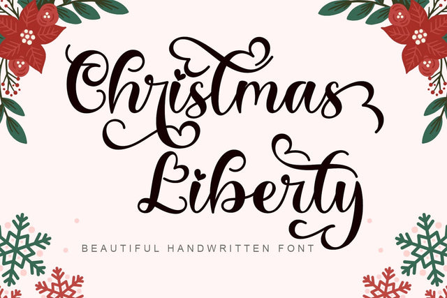 Christmas Liberty Font Prasetya Letter 