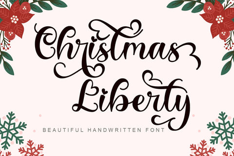 Christmas Liberty Font Prasetya Letter 