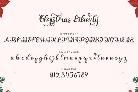 Christmas Liberty Font Prasetya Letter 