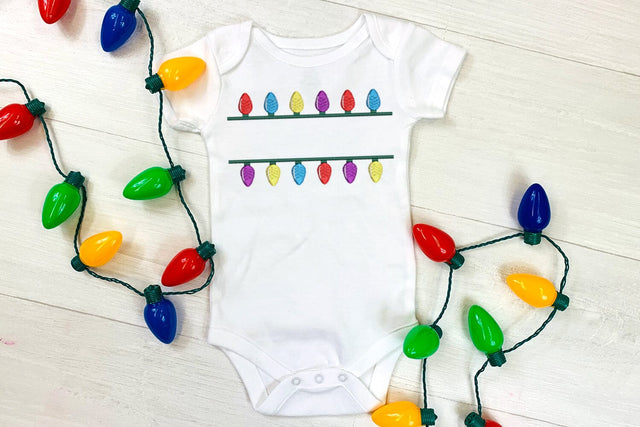 Christmas Light Split 6 Bulb Embroidery Embroidery/Applique DESIGNS Designed by Geeks 