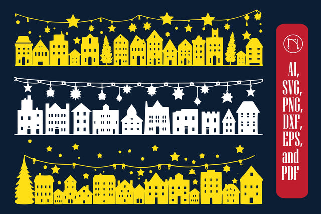 Christmas Lighting Village SVG Bundle SVG MD JOYNAL ABDIN 