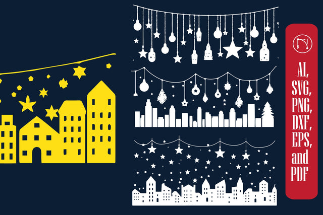 Christmas Lighting Village SVG Bundle SVG MD JOYNAL ABDIN 