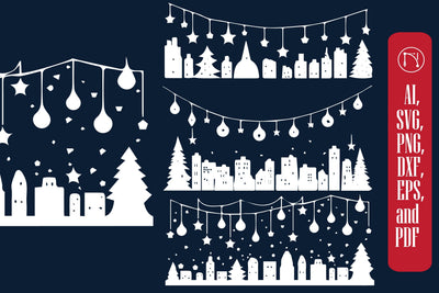 Christmas Lighting Village SVG Bundle SVG MD JOYNAL ABDIN 