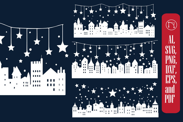 Christmas Lighting Village SVG Bundle SVG MD JOYNAL ABDIN 