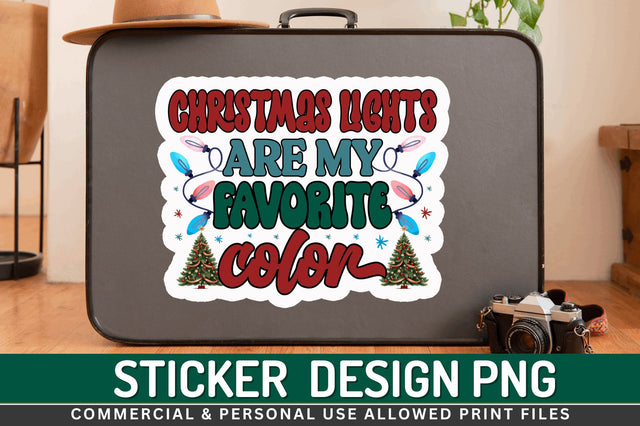 Christmas lights are Stickers Design Sublimation Regulrcrative 