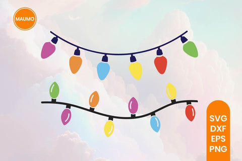 Christmas Lights Clipart Sublimation SVG Maumo Designs 