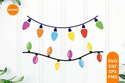 Christmas Lights Clipart Sublimation SVG Maumo Designs 