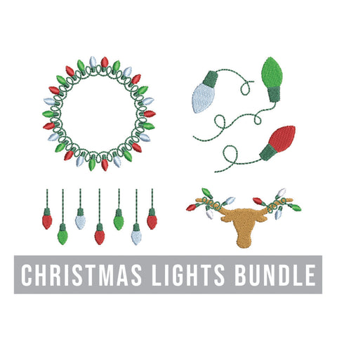 Christmas Lights Embroidery Design Bundle Embroidery/Applique DESIGNS Creatively Embroidery 