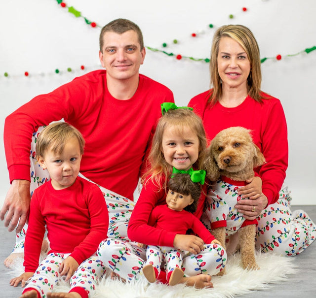Christmas Lights Family Pajama Collection | Blanks for Embroidery and Heat Transfers Physical ARB Blanks 