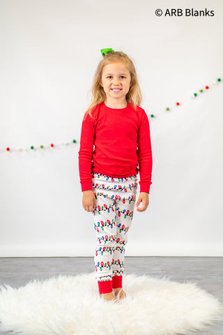 Christmas Lights Family Pajama Collection | Blanks for Embroidery and Heat Transfers Physical ARB Blanks 
