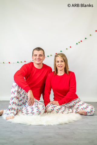 Christmas Lights Family Pajama Collection | Blanks for Embroidery and Heat Transfers Physical ARB Blanks Adult XS 