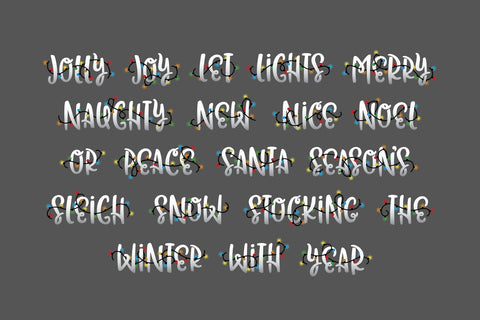 Christmas Lights Font & Phrases Font Denise Chandler 