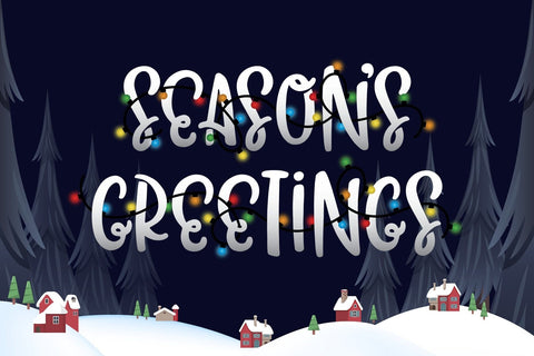 Christmas Lights Font & Phrases Font Denise Chandler 