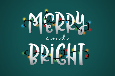 Christmas Lights Font & Phrases Font Denise Chandler 