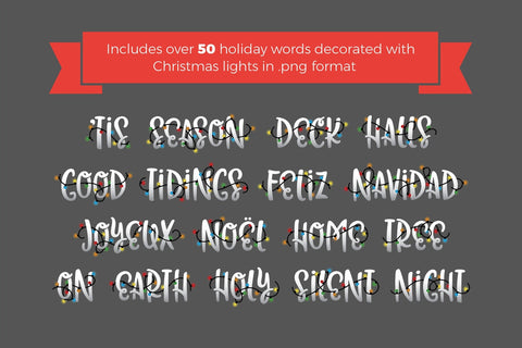 Christmas Lights Font & Phrases Font Denise Chandler 