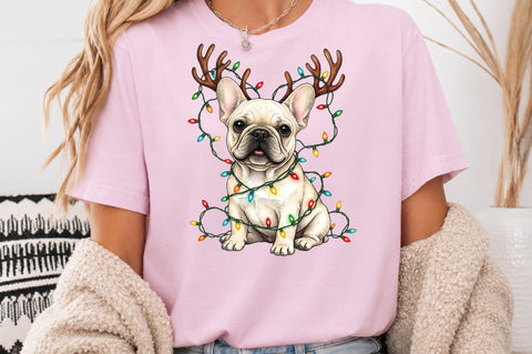 Christmas Lights French Bulldog PNG Sublimation nirmal108roy 