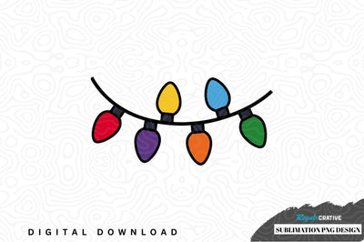 Christmas lights sublimation png design Sublimation Regulrcrative 