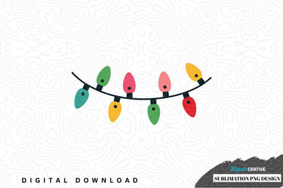 Christmas lights sublimation png design Sublimation Regulrcrative 