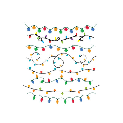 Christmas Lights SVG download, Seamless Party lights, Xmas, Cut File, Holiday, Clipart, Decor, PNG, Cut File, Cricut, Cameo, Silhouette Bundle SVG Whitetailcrafts 