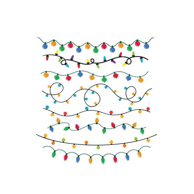 Christmas Lights SVG download, Seamless Party lights, Xmas, Cut File, Holiday, Clipart, Decor, PNG, Cut File, Cricut, Cameo, Silhouette Bundle SVG Whitetailcrafts 