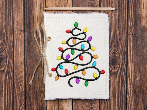 Christmas Lights Tree Embroidery Design, Colorful Bulb Machine Embroidery Pattern, Merry Holiday Stitch File for Shirts Embroidery/Applique DESIGNS DesignDestine 