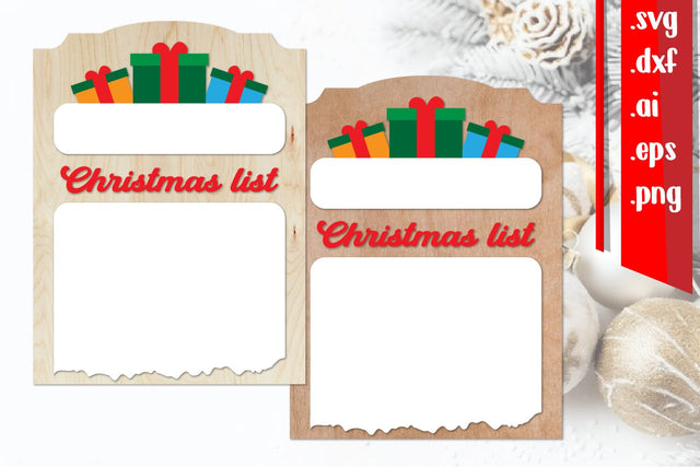 Christmas List Board | Christmas Wish Board SVG zafrans studio 