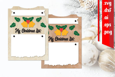 Christmas List Board | Christmas Wish Board SVG zafrans studio 
