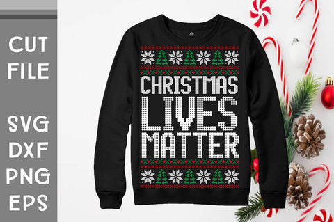 Christmas Lives Matter Sweater design SVG Svgcraft 
