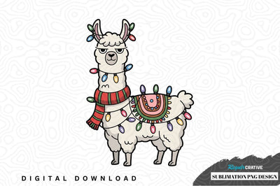 Christmas llama sublimation png design Sublimation Regulrcrative 