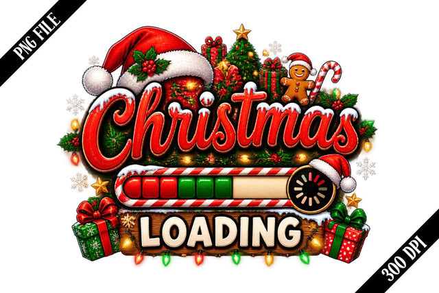 Christmas Loading PNG Designs Sublimation shah alam 