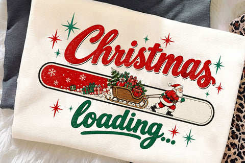 Christmas Loading Santa Claus PNG Sublimation SVGista 