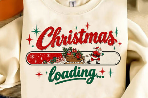 Christmas Loading Santa Claus PNG Sublimation SVGista 