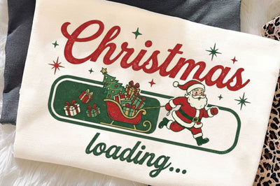 Christmas Loading Santa Claus PNG Sublimation SVGista 