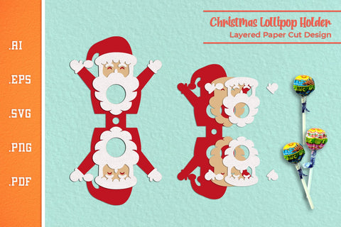 Christmas Lollipop Holder Bundle - Paper Cut SVG SVG Slim Studio 