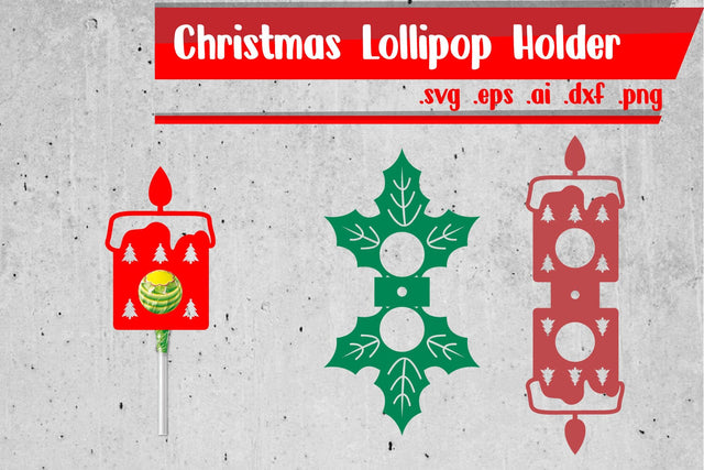 Christmas Lollipop Holder | Christmas Candy Holder SVG zafrans studio 