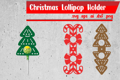 Christmas Lollipop Holder | Christmas Candy Holder SVG zafrans studio 