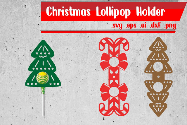 Christmas Lollipop Holder | Christmas Candy Holder SVG zafrans studio 
