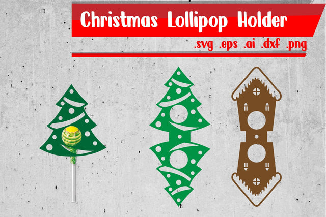 Christmas Lollipop Holder | Christmas Candy Holder SVG zafrans studio 