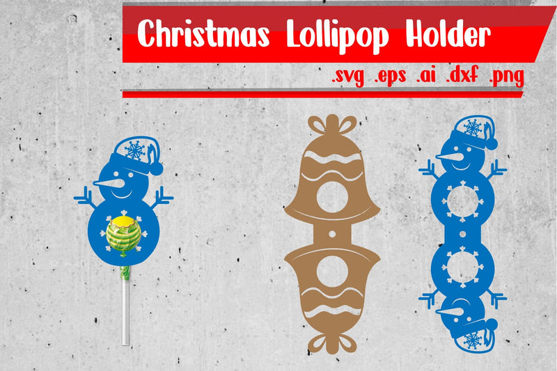 Christmas Lollipop Holder | Christmas Candy Holder SVG zafrans studio 
