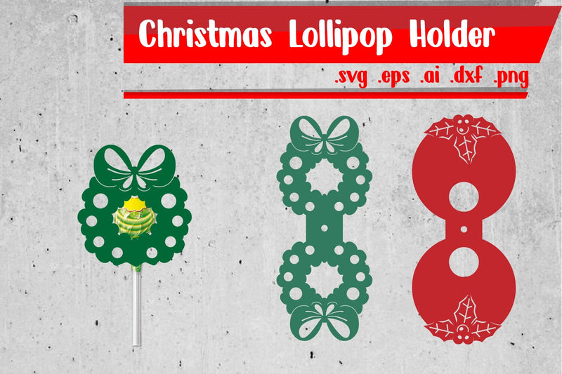 Christmas Lollipop Holder | Christmas Candy Holder SVG zafrans studio 