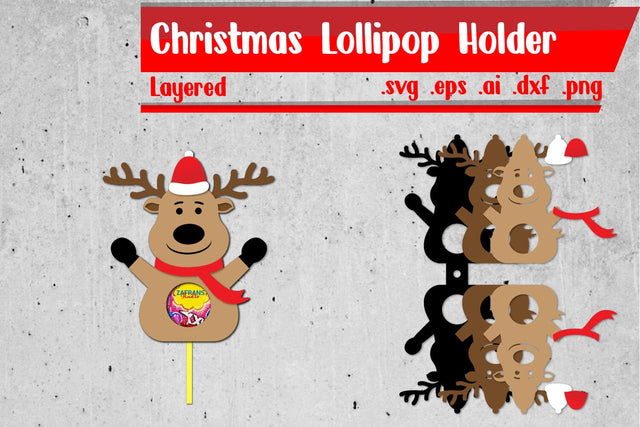 Christmas Lollipop Holders | Lollipop Holders Layered 3D Paper zafrans studio 