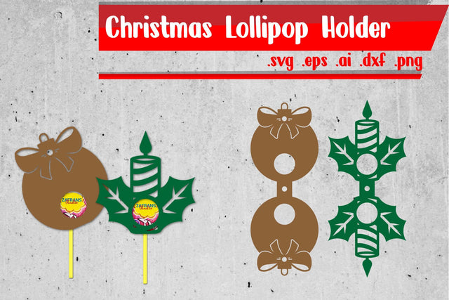 Christmas Lollipop Holders | Lollipop Holders Papercut SVG zafrans studio 