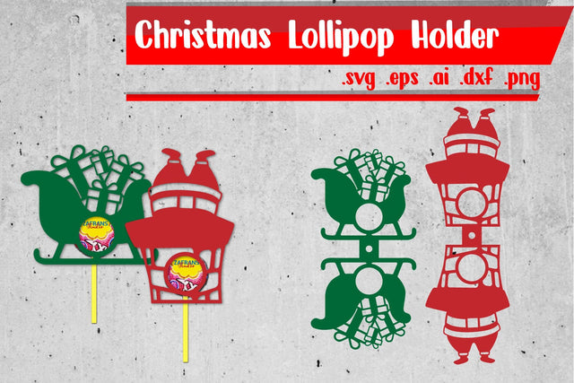 Christmas Lollipop Holders | Lollipop Holders Papercut SVG zafrans studio 