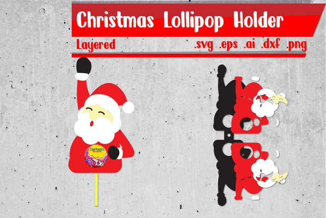 Christmas Lollipop Holders | Santa Claus Lollipop Holders Layered 3D Paper zafrans studio 