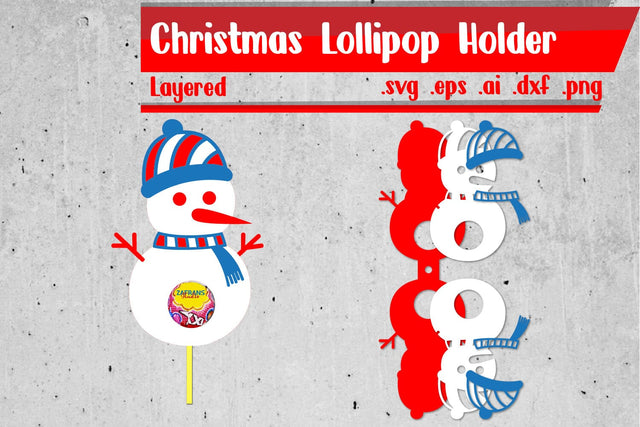 Christmas Lollipop Holders | Snowman Lollipop Holders 3D Paper zafrans studio 