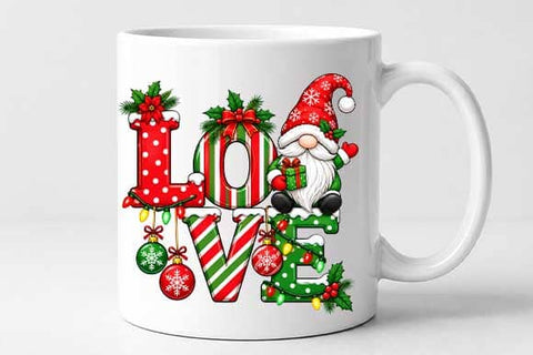 Christmas Love Gnome PNG SVG BillahCrafts 