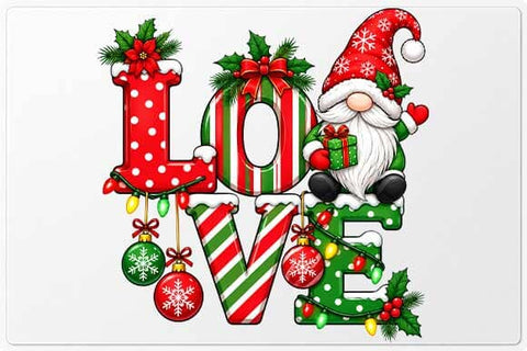Christmas Love Gnome PNG SVG BillahCrafts 