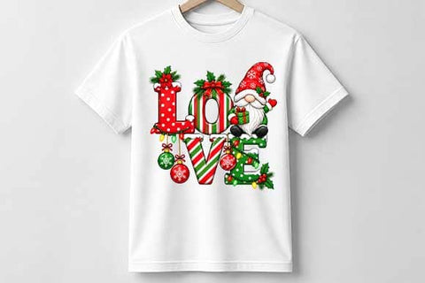 Christmas Love Gnome PNG SVG BillahCrafts 